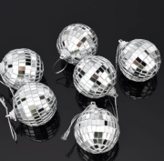 Yılbaşı Top Süs Disko Topu Gümüş 4 Cm 222-2