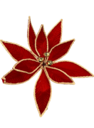 Noel Dekarasyon Yılbaşı Çiçeği Kırmızı Jüt Zilli Model 35 Cm