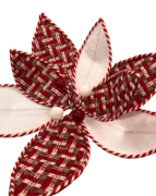 Noel Dekarasyon Yılbaşı Çiçeği Kırmızı Ekoseli 30 Cm