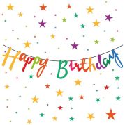 Happy Birthday Pastel Kaligrafi Banner