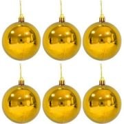 Yılbaşı Top Süs 4 Cm Gold Parlak 6'lı 2239-2