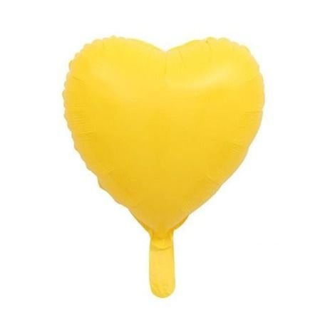 18'' Sarı Makaron Kalp Folyo Balon