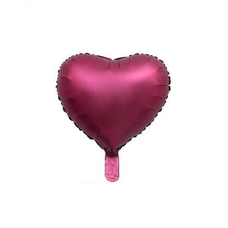 18'' Fuşya Kalp Saten Balon