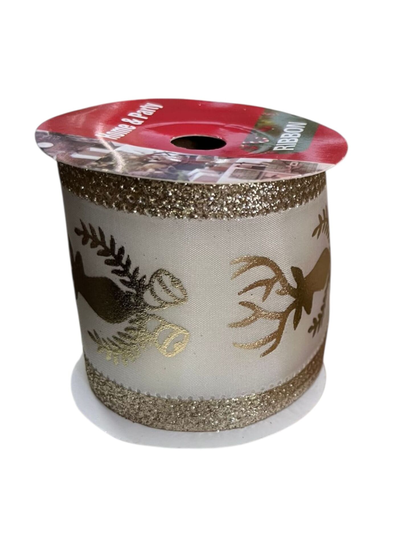 Yılbaşı Kadife Şampanya Kurdele Geyikli 6,3*3 mt