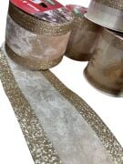 Yılbaşı Kadife Şampanya Kurdele Geyikli 6,3*3 mt