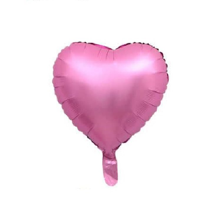 18'' Pembe Kalp Saten Balon