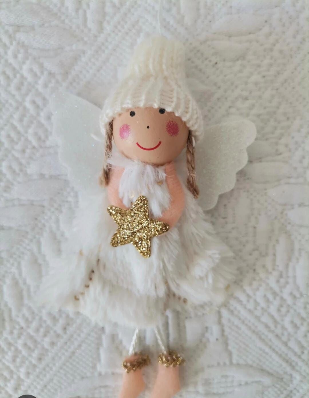 Yılbaşı Ağaç Süs Melek Figürü