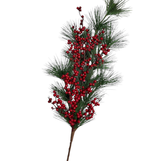 Yılbaşı Süsleme Çubuk Yeşil Kırmızı Detay Kokina 24 Cm 1 Adet 25179