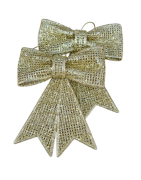 Yılbaşı Süs Fiyonk Kurdele Gold 2'li 25480