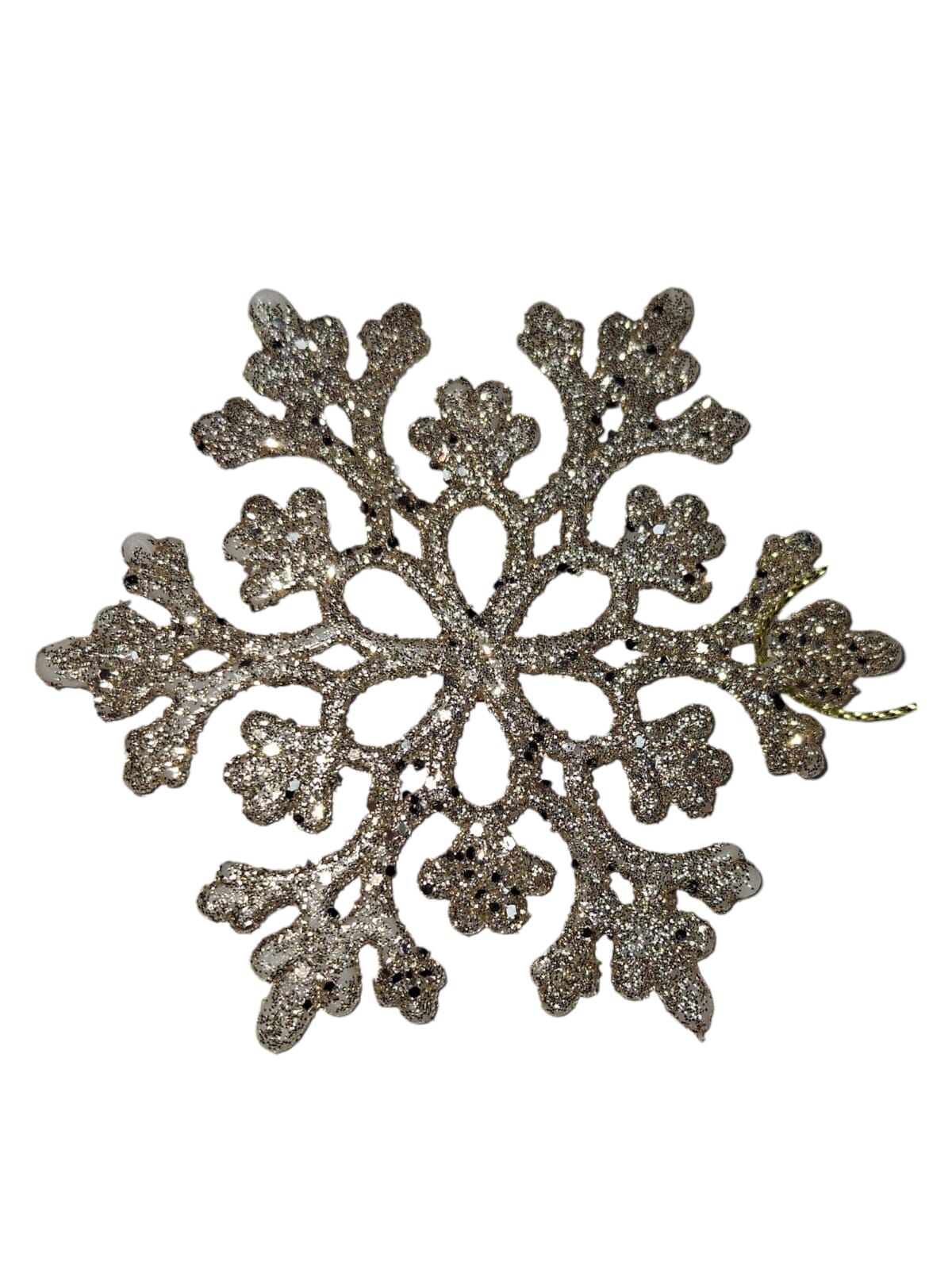 Yılbaşı Süs Şampanya Gold 8 Cm Kar Tanesi 3'lü 25493