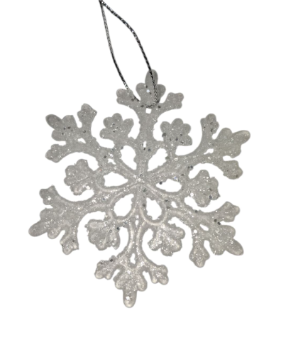 Yılbaşı Süs Beyaz 8 Cm Kar Tanesi 3'lü 25493