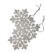 Yılbaşı Süs Beyaz 10 Cm Kar Tanesi 3'lü 25491