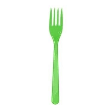 Plastik Çatal Koyu Yeşil 25li