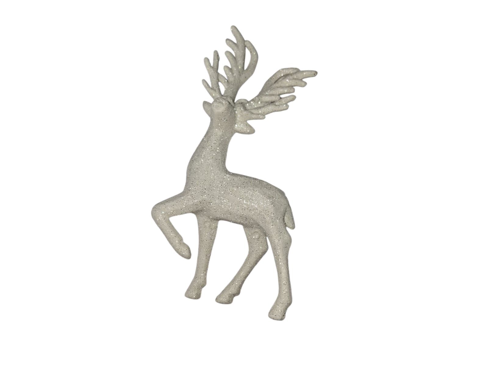 Yılbaşı Süs Haraketli Beyaz Geyik 250716