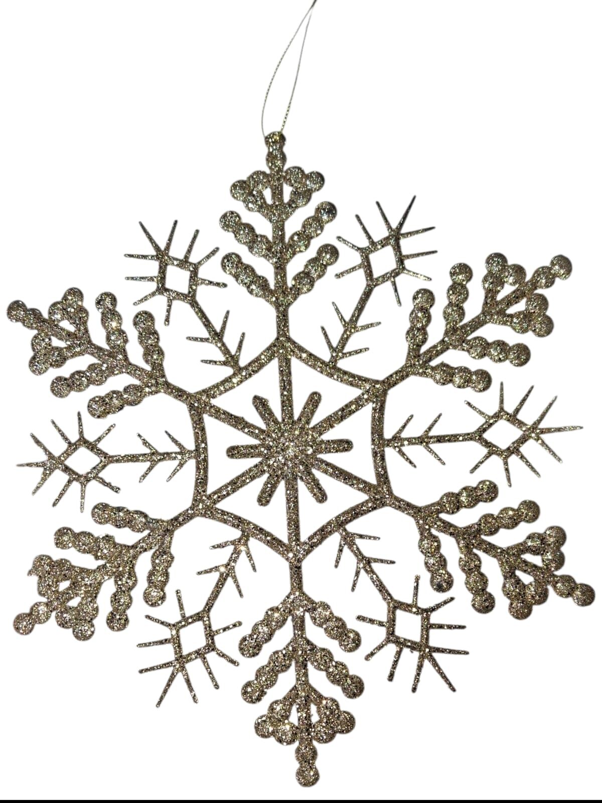 Yılbaşı Süs Şampanya Gold 35 Cm Kar Tanesi 3'lü 25494
