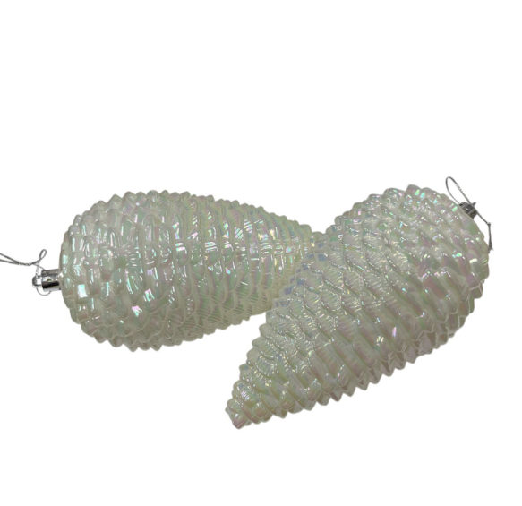 Yılbaşı Süs Beyaz Hologramlı Kozolak 250730