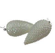 Yılbaşı Süs Beyaz Hologramlı Kozolak 250730