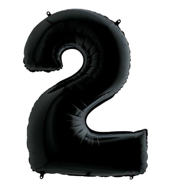 2 Rakam Siyah Folyo Balon 40 Inch