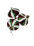 Yılbaşı Süs Kırmızı Yeşil Beyaz Topaç 6'lı 250736