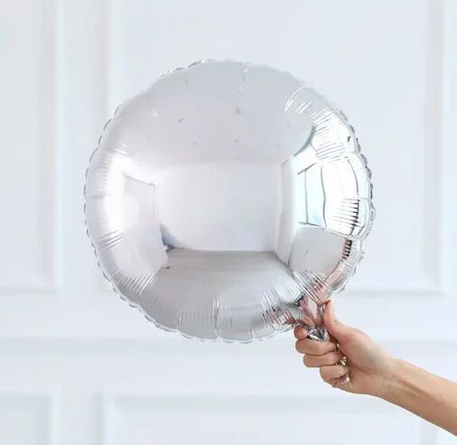 18'' Gümüş Yuvarlak Folyo Balon
