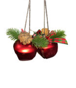 Yılbaşı Çan Süs Kırmızı 4'lü