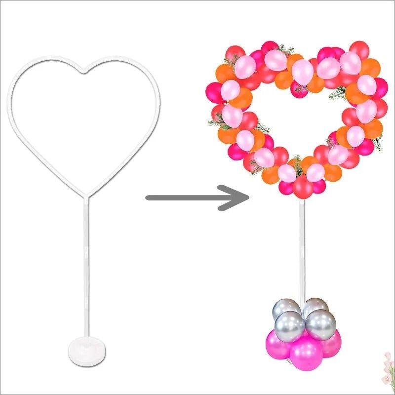 Balon Standı Ayaklı Kalpli Model 165*65 cm
