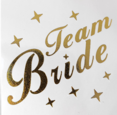 TEAM BRİDE IŞILTILI GOLD DÖVME 10 ADET DVM4