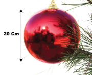 Yılbaşı Top Süs 20 Cm Parlak Kırmızı