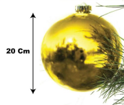 Yılbaşı Top Süs 20 Cm Parlak Gold