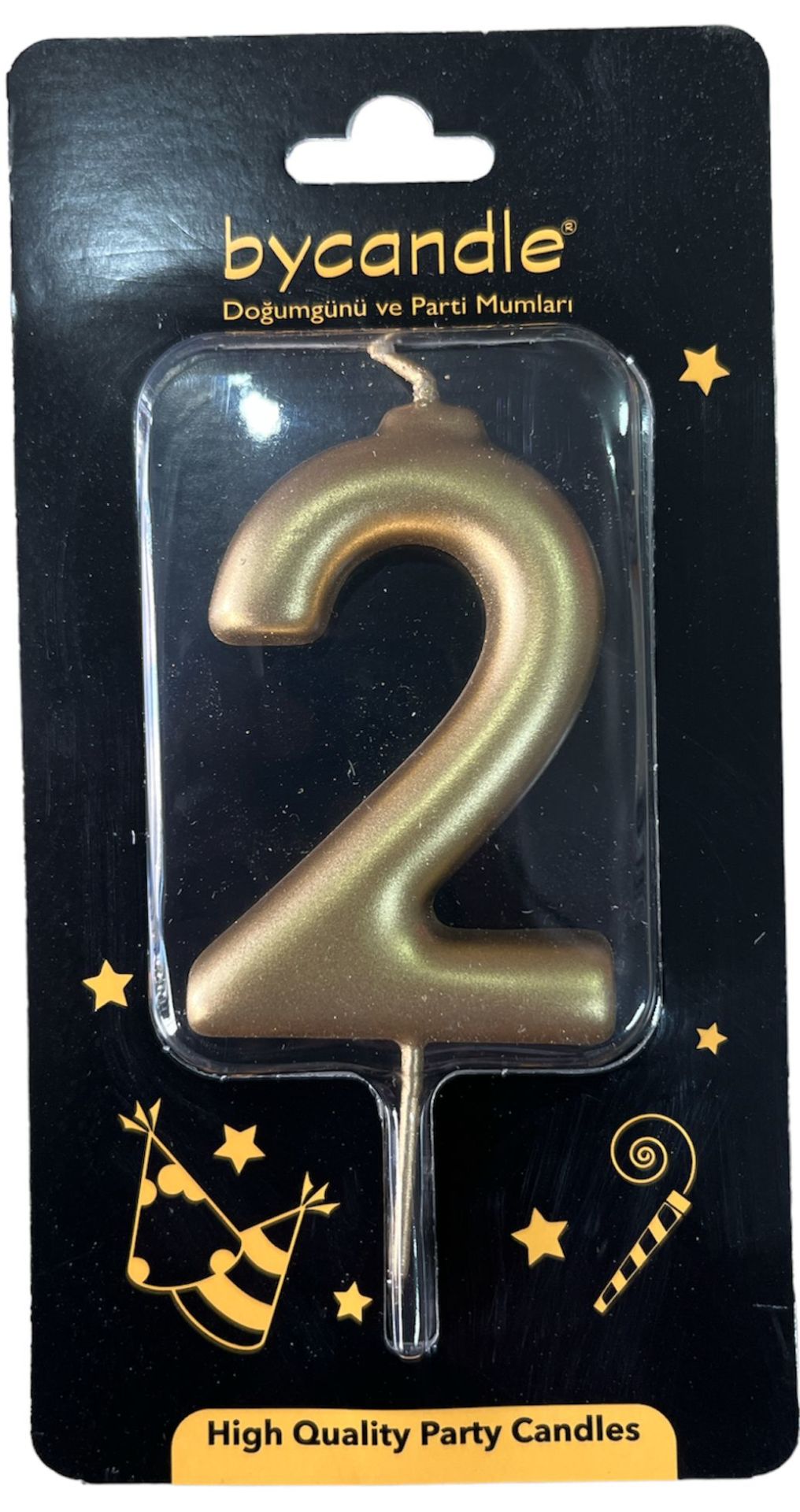 2 Rakam mum gold BÜYÜK