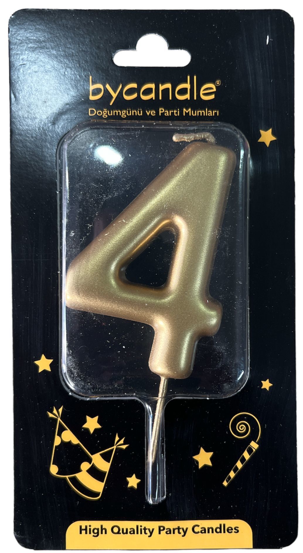 4 Rakam mum gold BÜYÜK