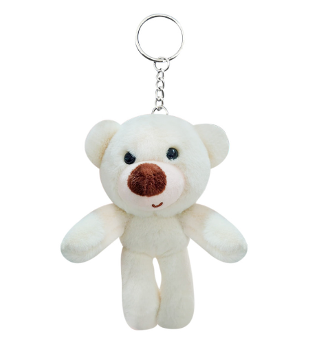 Peluş Anahtarlık Ekru Ayıcık 16 Cm 1357