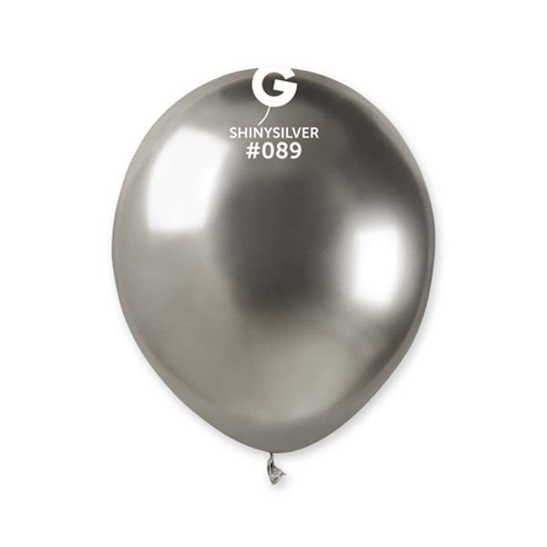 Gemar 5'' Krom Balon Gümüş 100 Adet #089