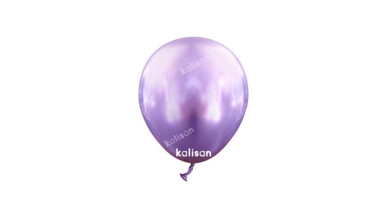 5″ Mini Mirror (Krom) Balonlar Mor 100 Adet