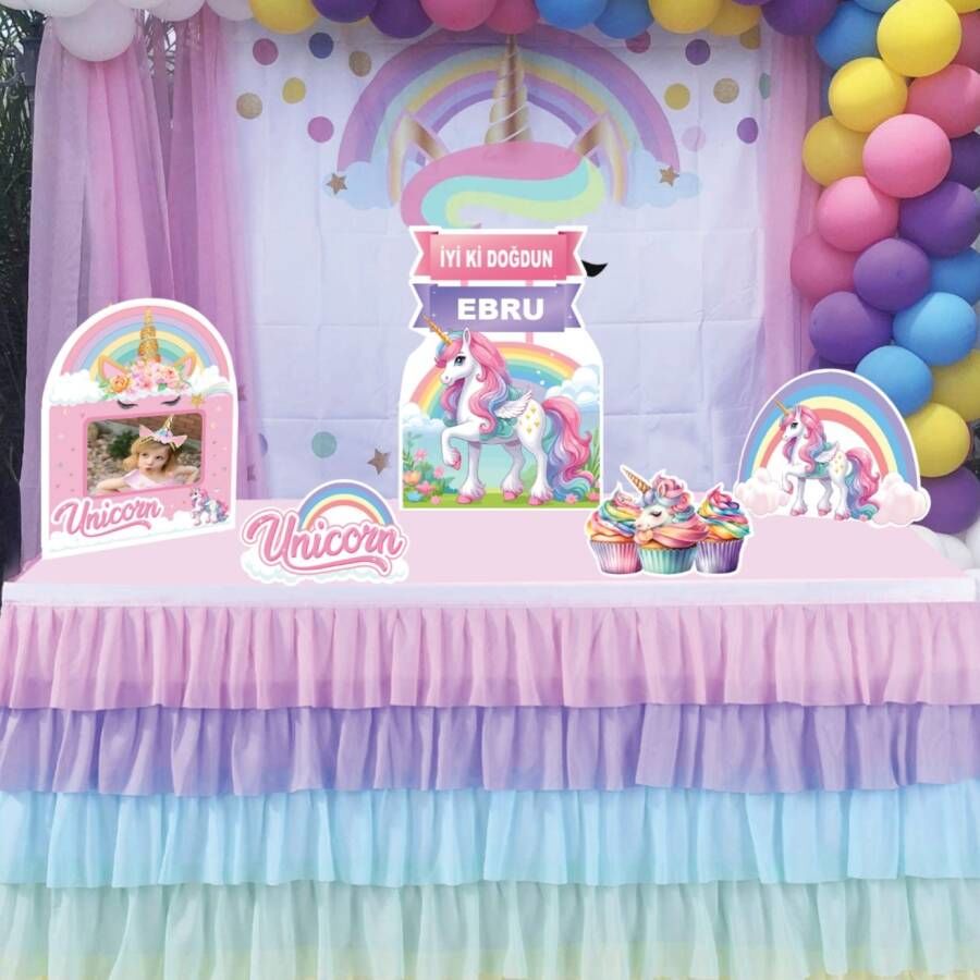 Unicorn Dekoratif Pano Masa Üstü Set 5'li Set