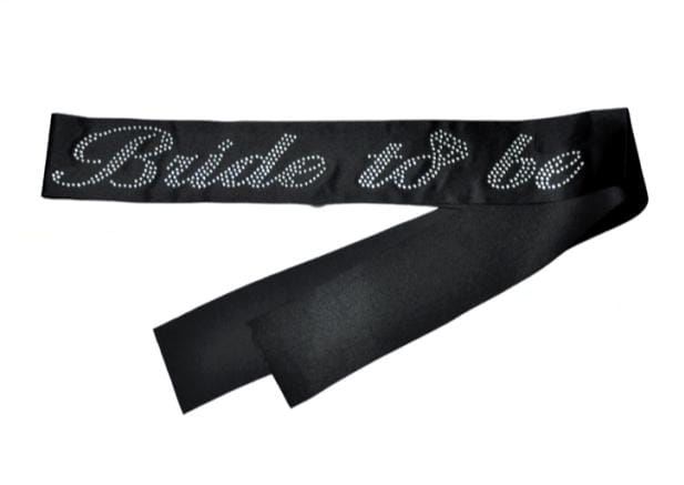Bride To Be Taşlı Siyah Gümüş Kuşak