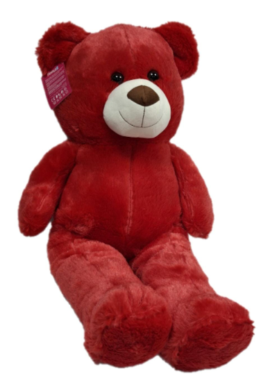 Peluş Puffy Salaş Ayı 70 Cm Kırmızı 1190