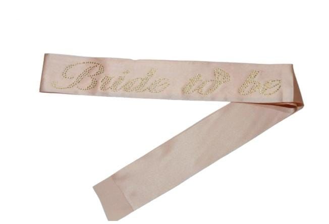 Bride To Be Taşlı Pembe Gold Kuşak