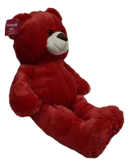Peluş Puffy Salaş Ayı 55 Cm Kırmızı 1195