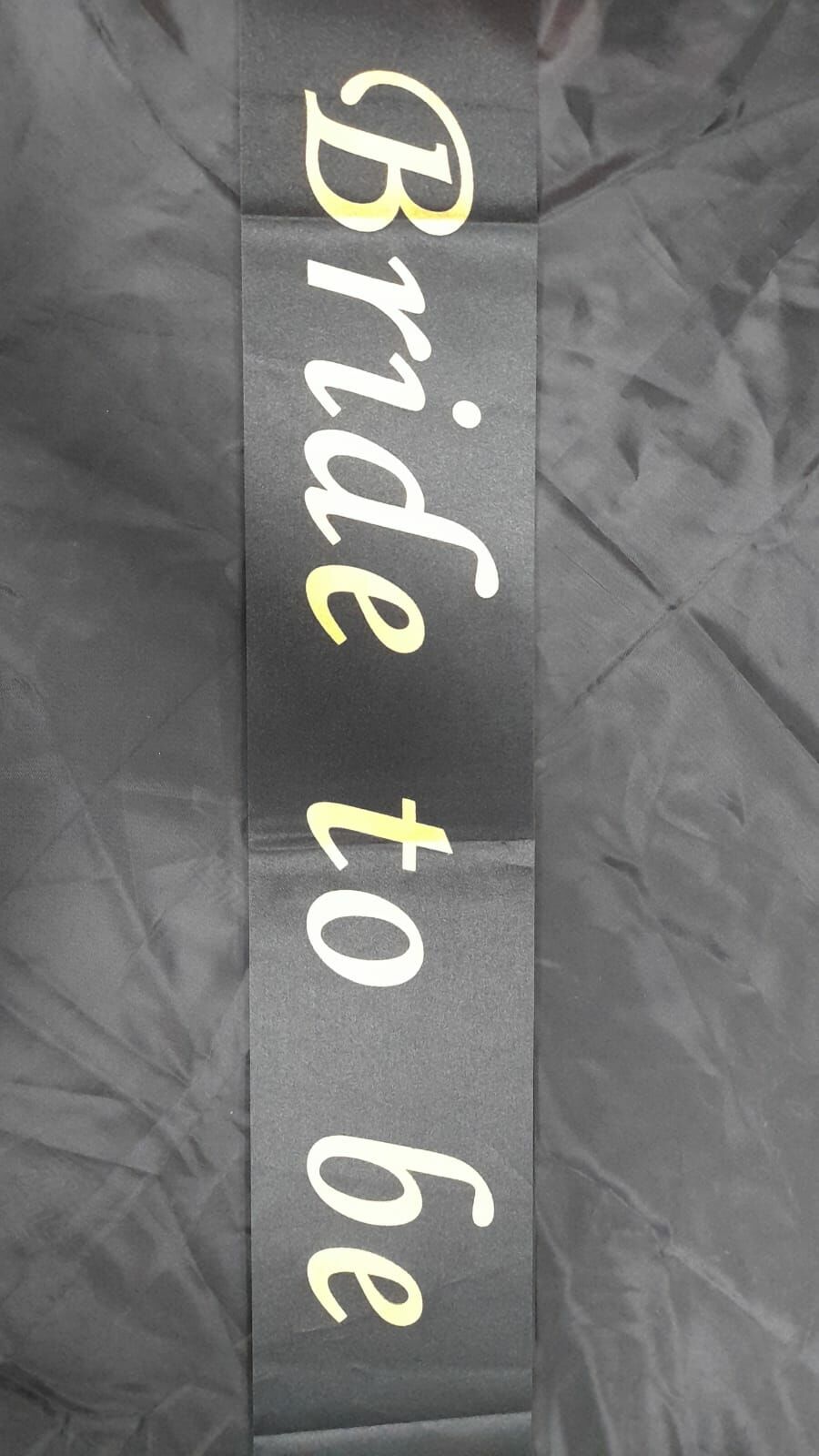 Bride To Be 10 cm Siyah Gold Kuşak