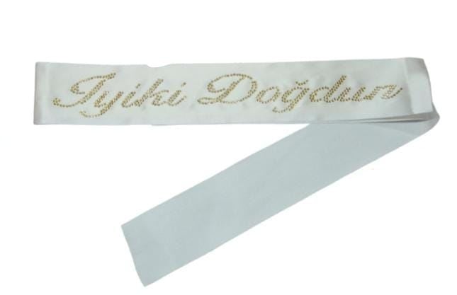 İyi Ki Doğdun Taşlı Beyaz Gold Kuşak