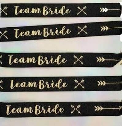 Team Bride Siyah Gold Simli Bileklik Set 6 lı