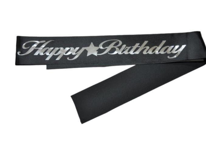 Happy Birthday Siyah Gümüş Kuşak