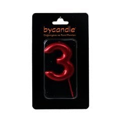 Rakam Mum 3 Yaş Kırmızı