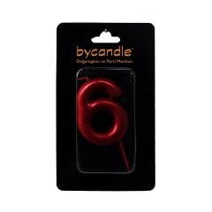 Rakam Mum 6 Yaş Kırmızı