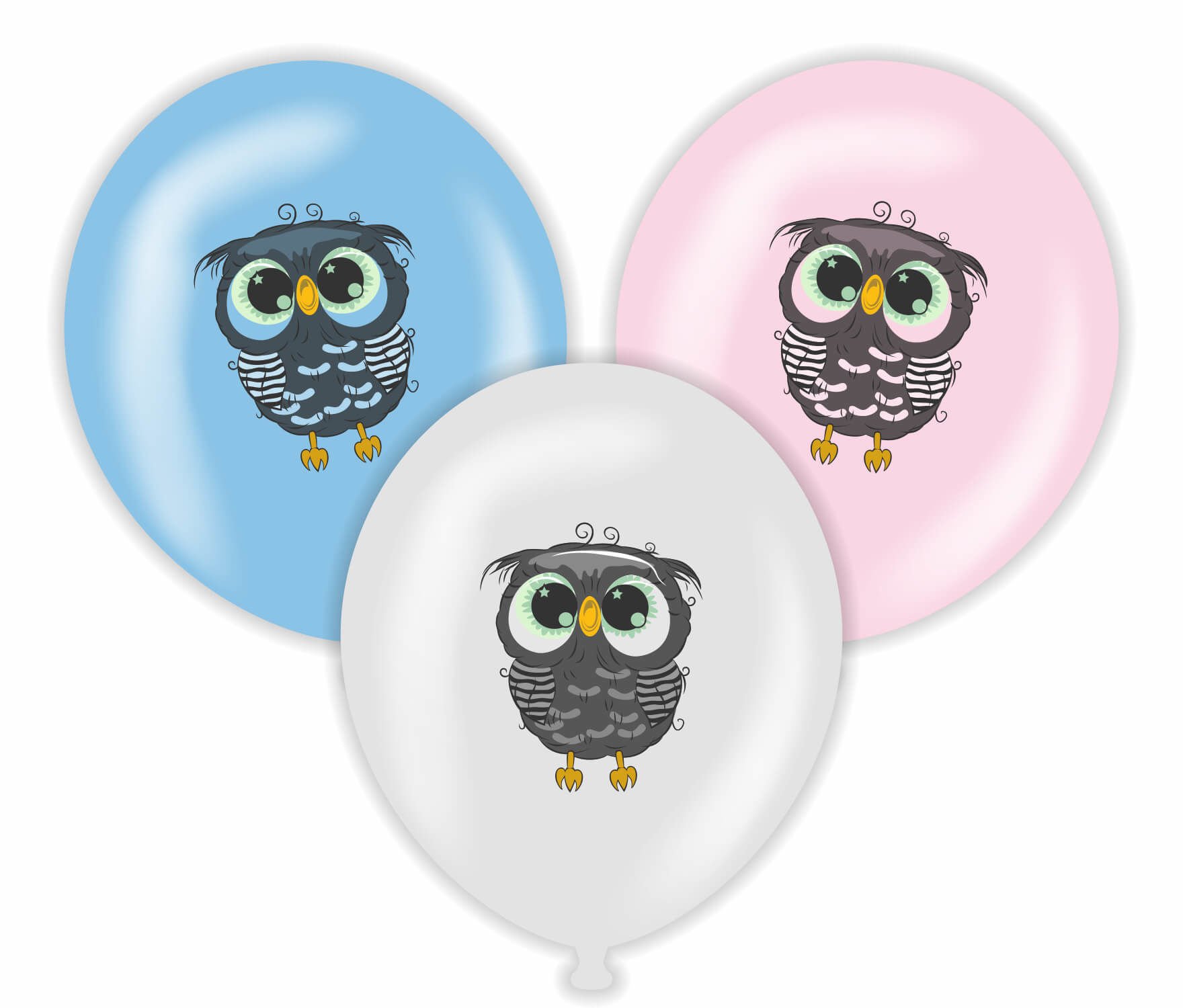Kalisan 12'' Baykuş Baskılı Balon 25'li
