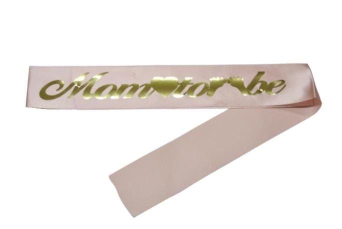 Mom To Be Pembe Gold Kuşak