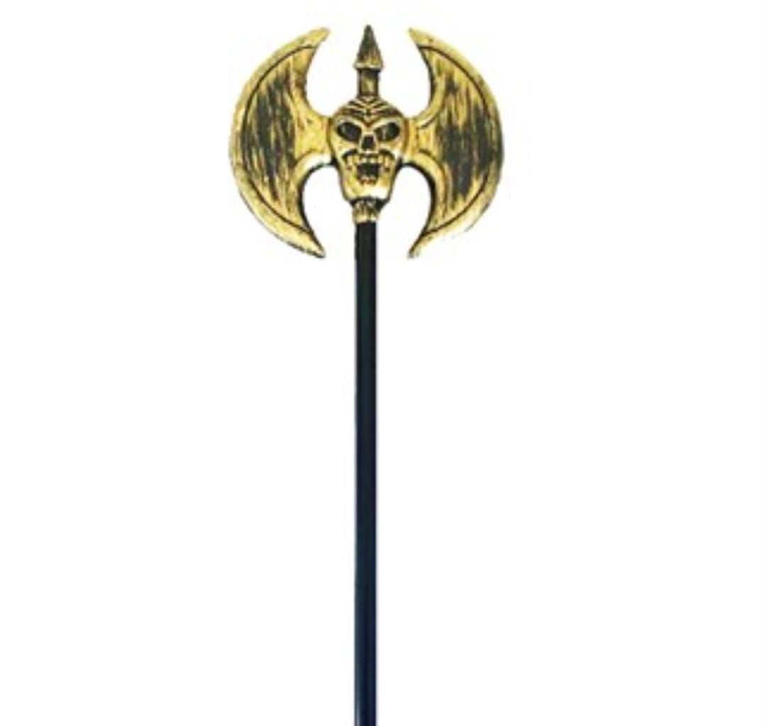 Halloween Çubuklu Çift Yönlü Eskitme Dekoratif Balta 55 Cm