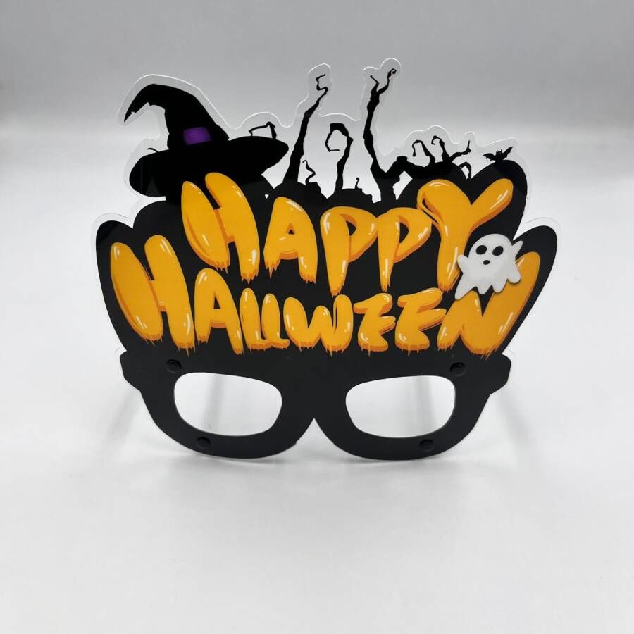 Halloween PVC Kaplı Gözlük Cadı Şapkalı Model