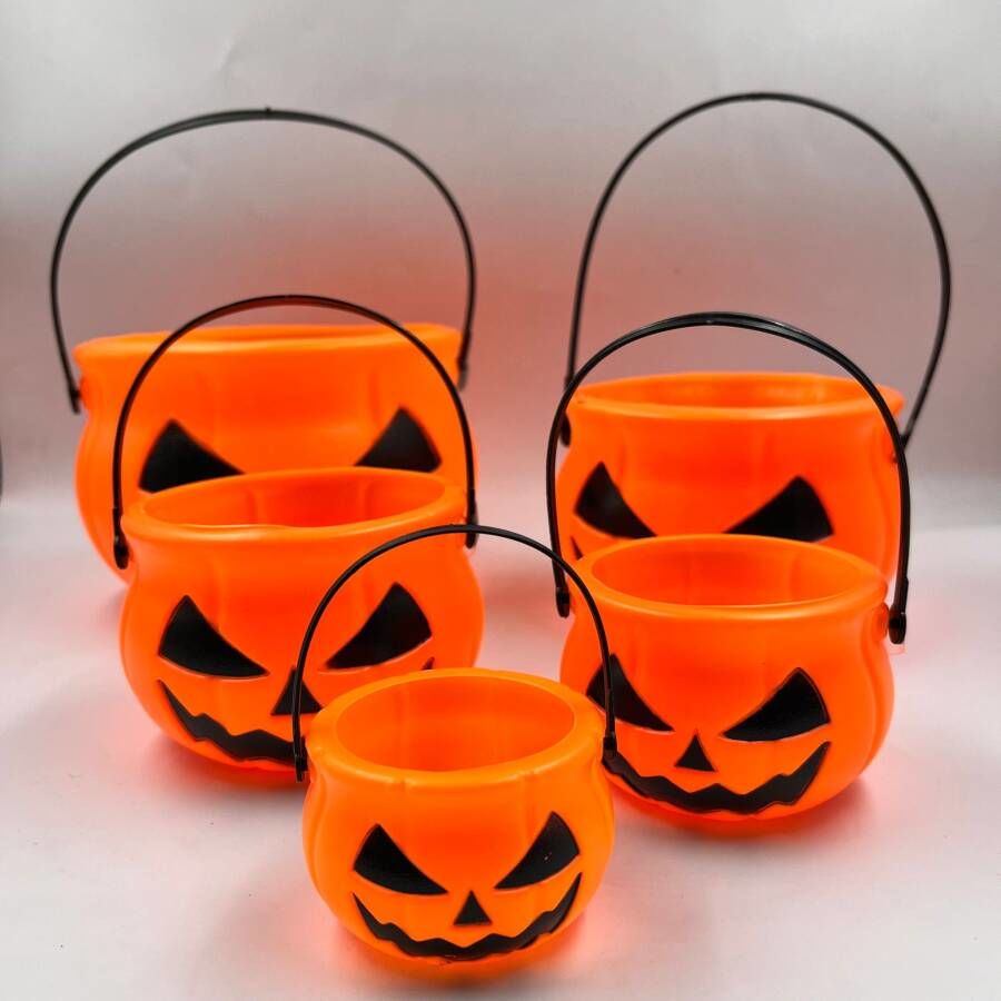 Halloween Şeker Kovası Kulplu 5li